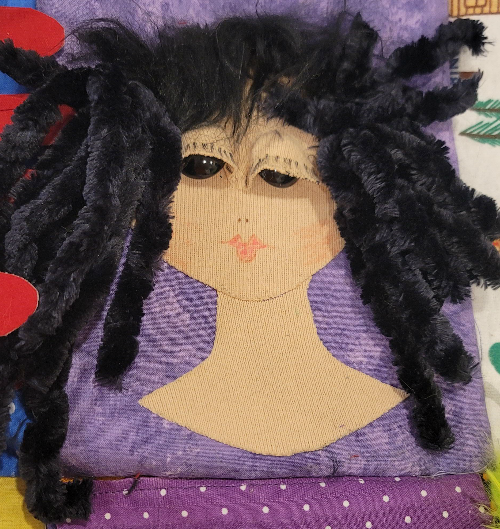 face with hair
